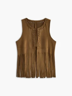 Suede Tassel Vest