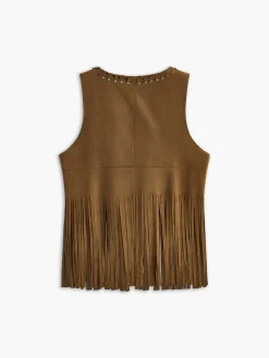 Suede Tassel Vest