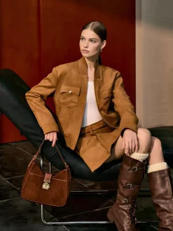 Suede Zipper Jacket