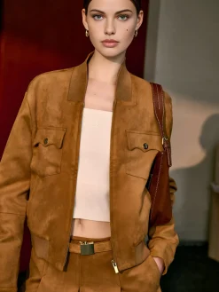 Suede Zipper Jacket
