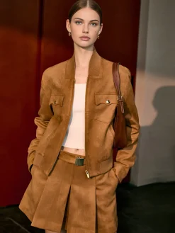 Suede Zipper Jacket