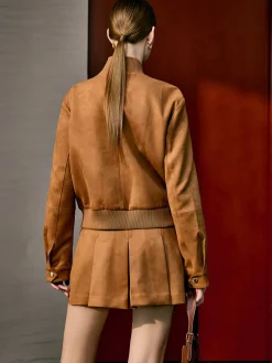 Suede Zipper Jacket