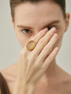 Sunshine Yellow Crystal Ring