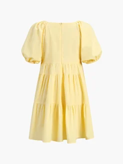 Sunshine Zippered Plunge Skater Short Dress