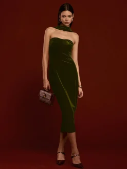 Sweetheart Backless Velvet Dress