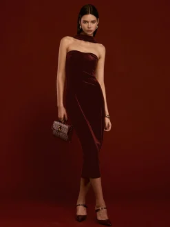 Sweetheart Backless Velvet Dress