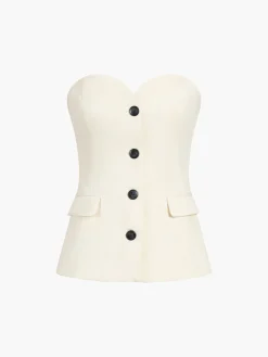 Sweetheart Button Up Tube Top