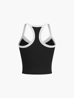 Sweetheart Neck Contrast Tank Top