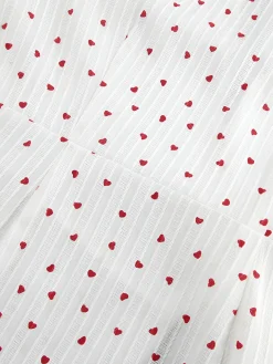 Sweetheart Textured Knotted Midi Dress