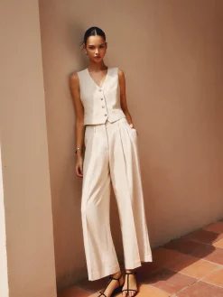 Tailored Button Suit Waistcoat