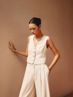 Tailored Button Suit Waistcoat
