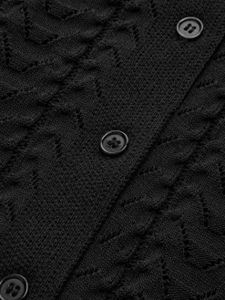 Textured Button-Front Sweater Vest