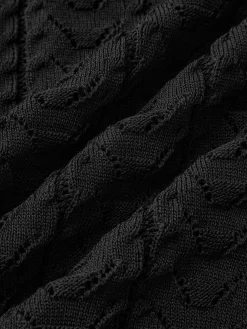 Textured Button-Front Sweater Vest