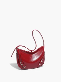 Textured Zipper Shoulder Bag