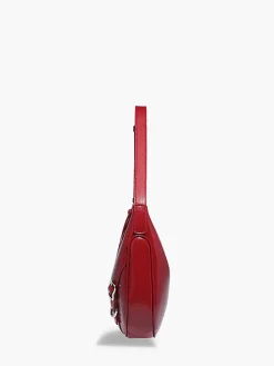 Textured Zipper Shoulder Bag