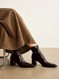 Thick Heel Zipper Ankle Boots