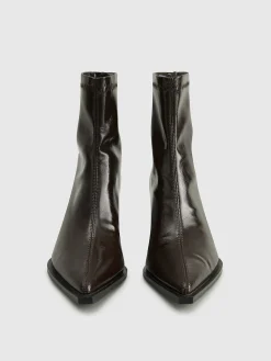 Thick Heel Zipper Ankle Boots