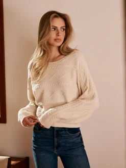 Tie Back Cable Knit Top