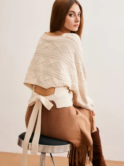 Tie Back Cable Knit Top