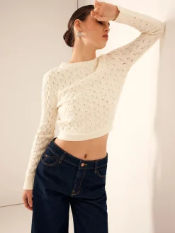 Tie Back Crop Sweater