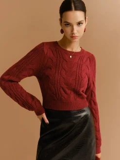 Tie Back Twist Short Sweater