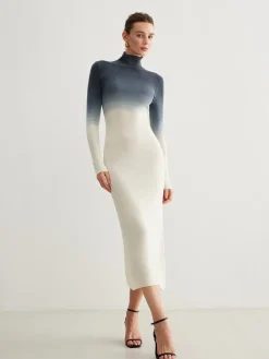 Tie Dye Gradient Slim Long Dress