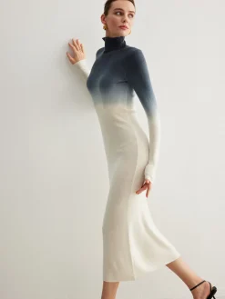 Tie Dye Gradient Slim Long Dress