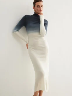 Tie Dye Gradient Slim Long Dress