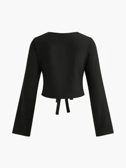 Tie Front Slim Shirt
