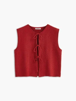 Tie Front Sweater Vest