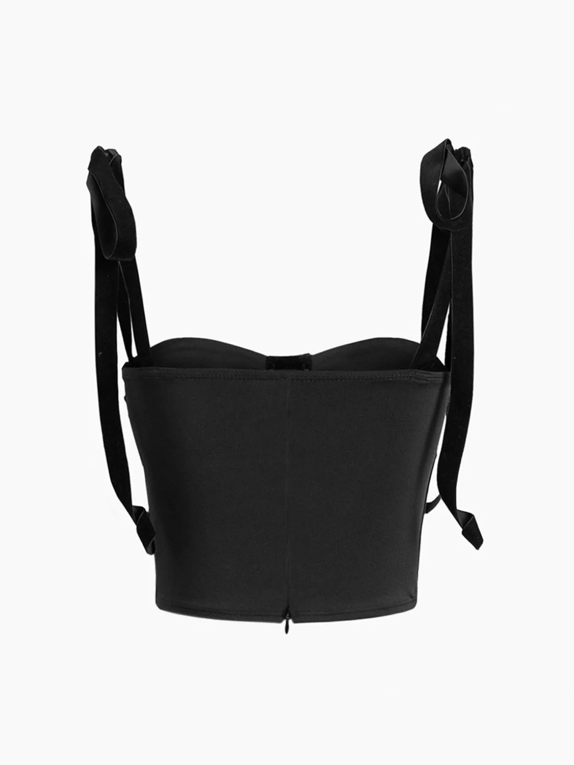 Tied Mesh Corset Crop Top