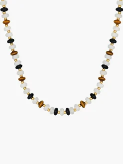 Tiger Eye Stone Beaded Necklace