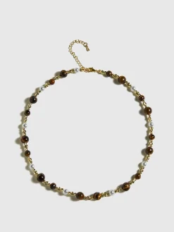 Tiger Eye Stone Choker Necklace