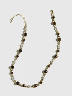 Tiger Eye Stone Choker Necklace