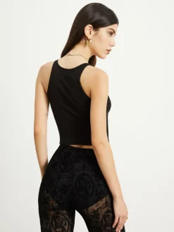 Transparent Strap Crop Tank Top