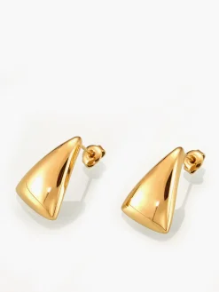 Triangle Stud Drop Earrings