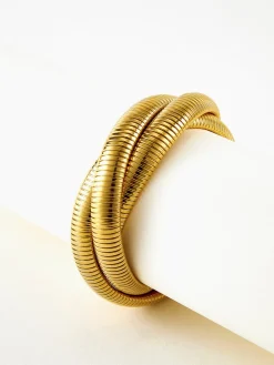 Triple Hoop Twist Bracelet