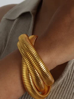 Triple Hoop Twist Bracelet