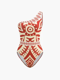 Tropical Print One Piece Swimsuit