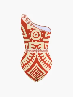 Tropical Print One Piece Swimsuit