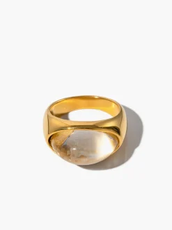 Tunnel Honey Stone Ring