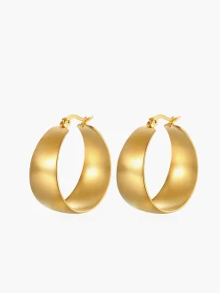 Tunnel Hoop Pendant Earrings