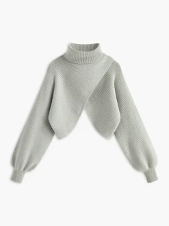 Turtleneck Batwing Sleeve Sweater