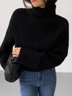 Turtleneck Ribbed Warm Sweater