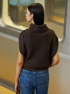 Turtleneck Shrug Sweater Vest