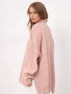 Turtleneck Split Oversized Sweater