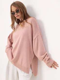 Turtleneck Split Oversized Sweater