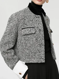 Tweed Boucle Crop Blazer