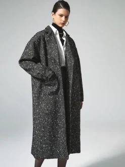 Tweed Boucle Wool Coat