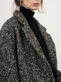 Tweed Boucle Wool Coat